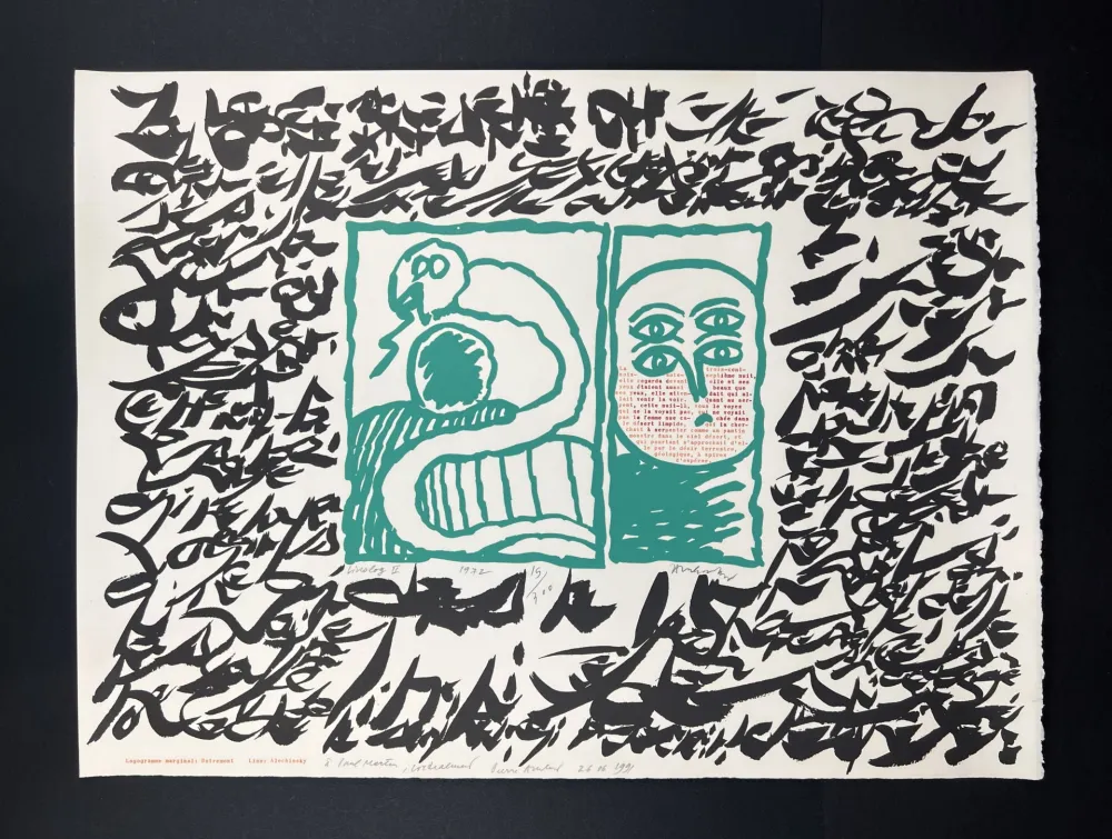 Litografia Alechinsky - Linolog II