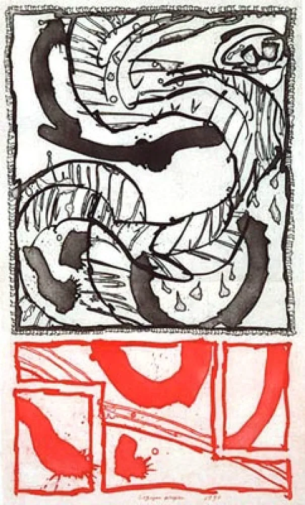 Incisione Alechinsky - Logique propre