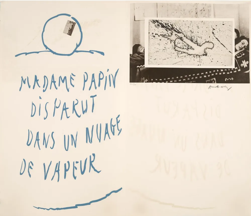 Acquaforte Alechinsky - Madame Papin disparut dans un nuage de vapeur