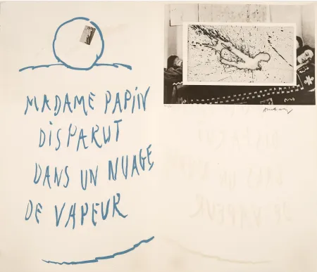 Acquaforte Alechinsky - Madame Papin disparut dans un nuage de vapeur