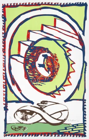 Litografia Alechinsky - Moebius