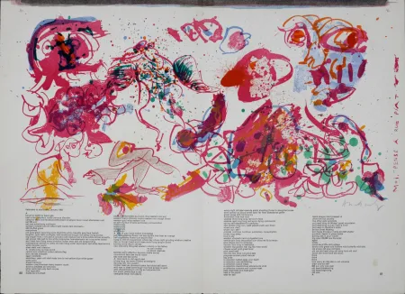 Litografia Alechinsky - Moi, Pensé À Rue Piat, 1964 - Hand-signed!