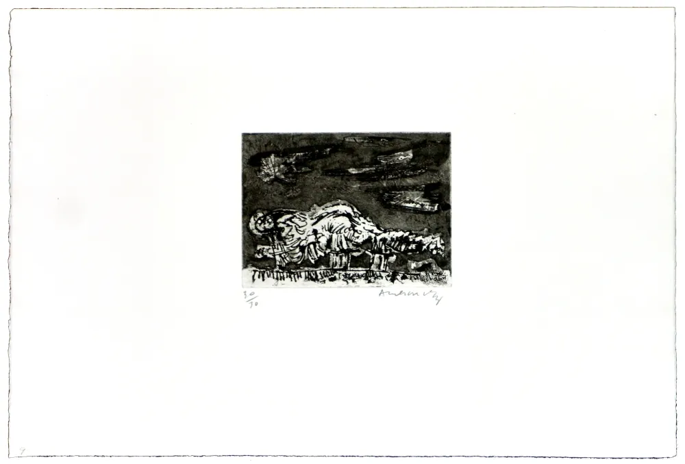 Litografia Alechinsky - Montagne-Dragon