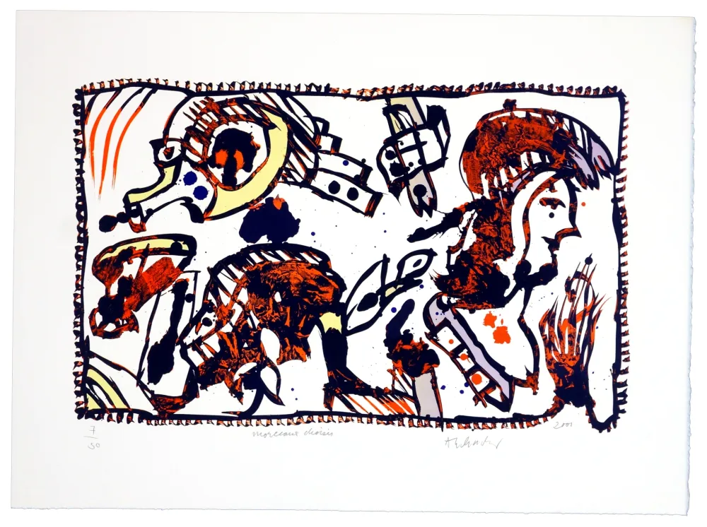 Litografia Alechinsky - Morceaux Choisis