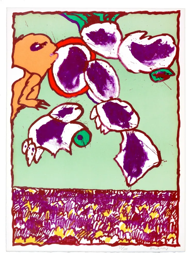 Litografia Alechinsky - Objets Volants