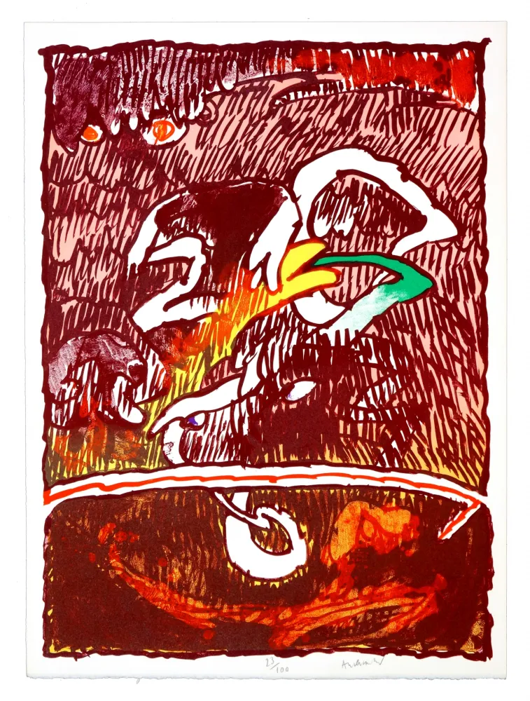 Litografia Alechinsky - Objets Volants