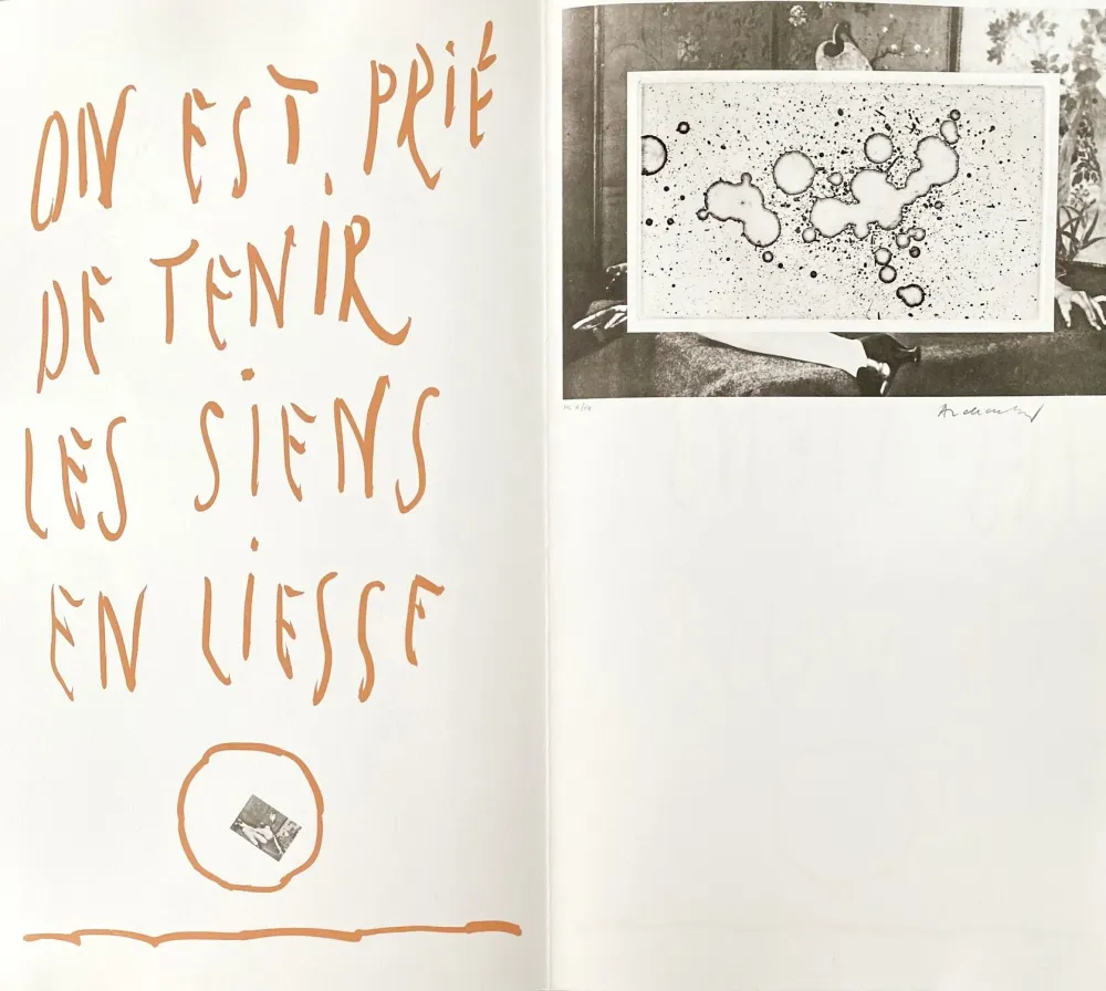 Acquaforte Alechinsky - On est prié de tenir les siens en liesse