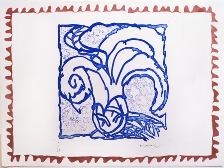 Incisione Alechinsky - Orange de Binche