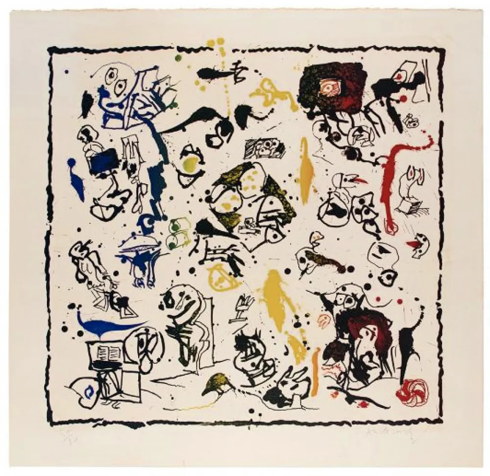 Litografia Alechinsky - Panoplie