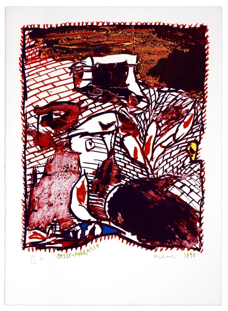 Litografia Alechinsky - Passe Muraille