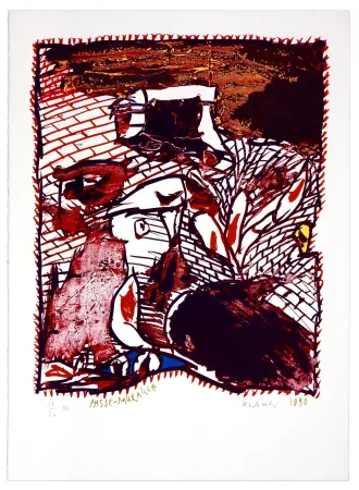 Litografia Alechinsky - Passe Muraille