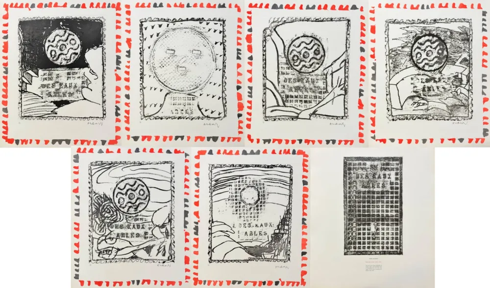 Acquaforte Alechinsky - Pièces du mobilier urbain