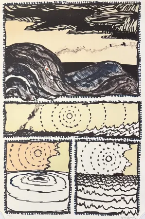 Litografia Alechinsky - Pierre Alechinsky Lithographie Le Volturno, n°49/99, Clot & Bramsen, 1989