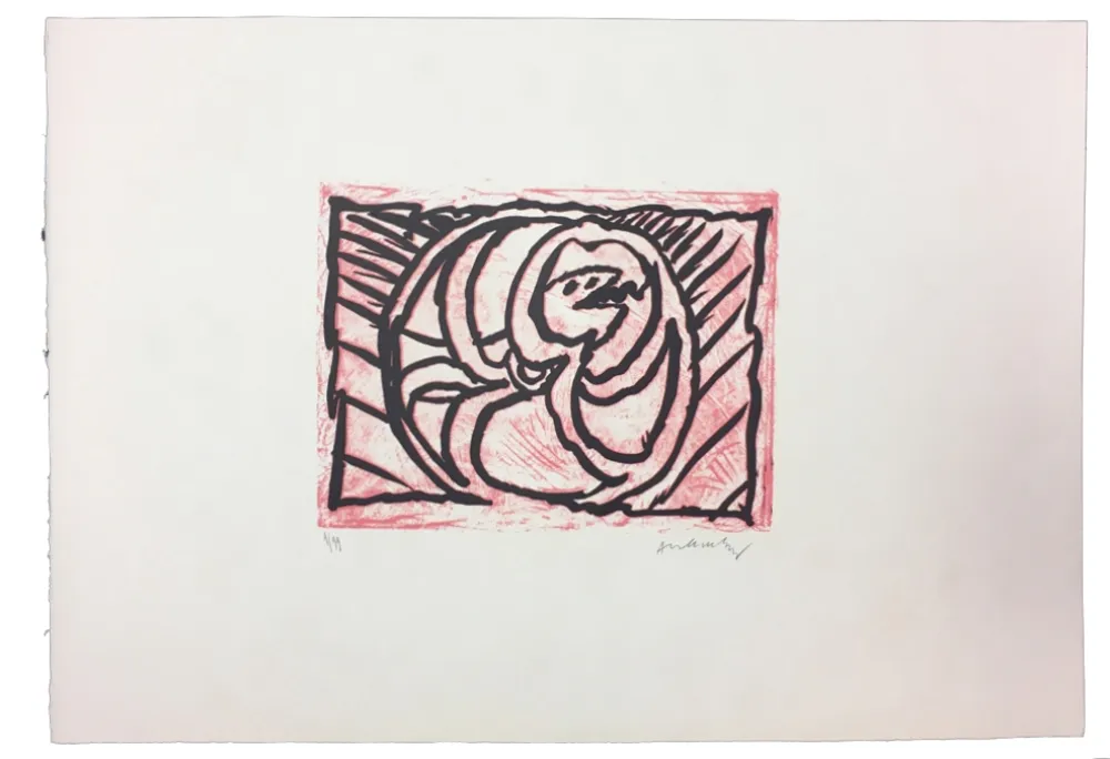 Linoincisione Alechinsky - Planche V