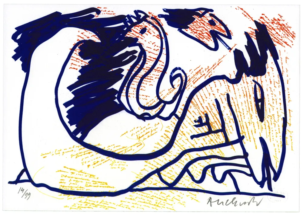 Litografia Alechinsky - Pointes et Feutres (1)