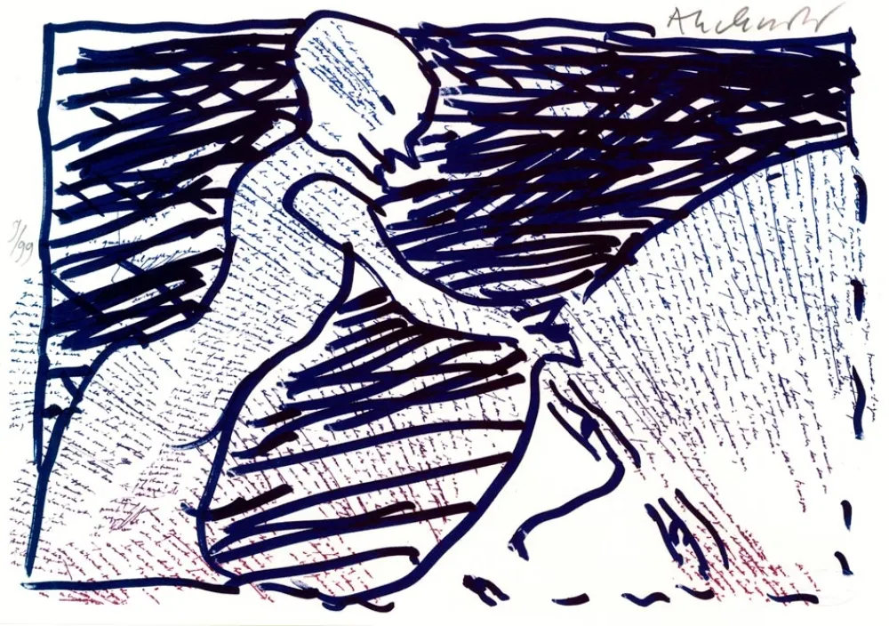 Litografia Alechinsky - Pointes et Feutres