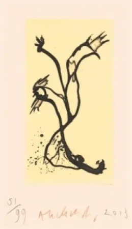 Acquaforte Alechinsky - Portrait aux 3 crayons