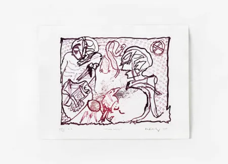 Incisione Alechinsky - Pour Malcolm Lowry