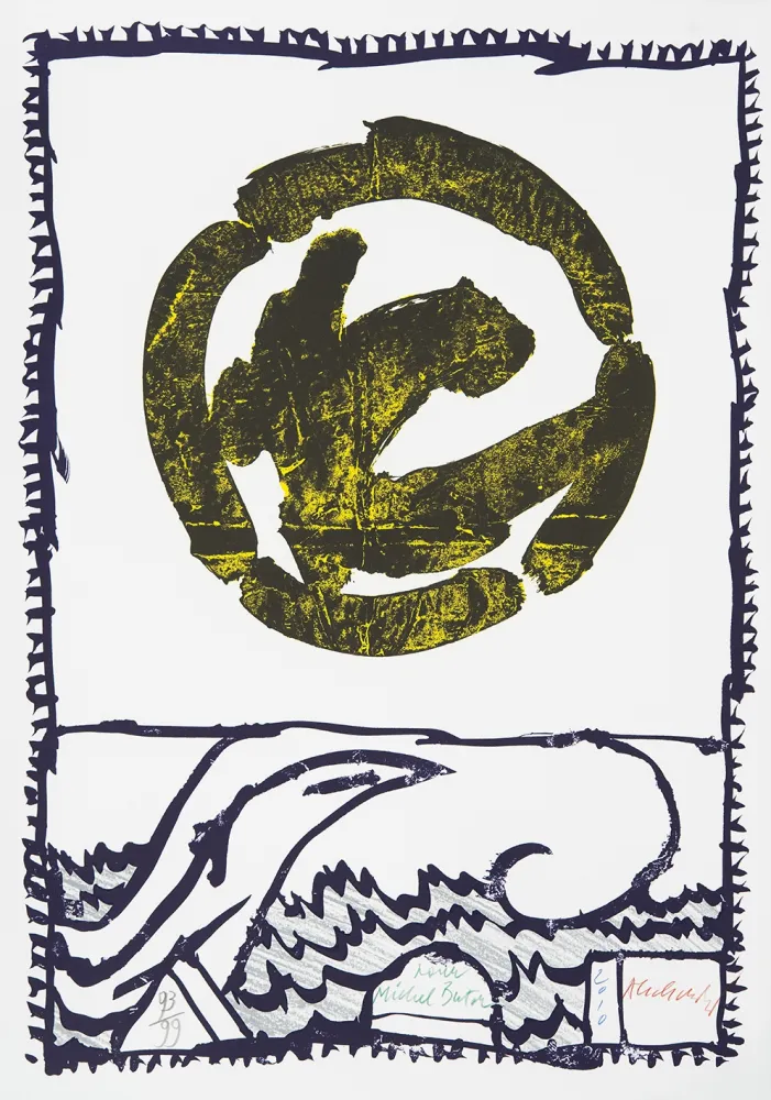 Litografia Alechinsky - Pour Michel Butor