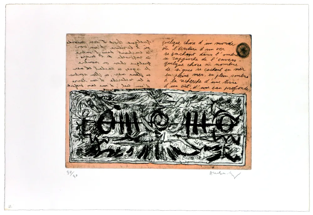 Acquaforte Alechinsky - Quelque chose d'un monde