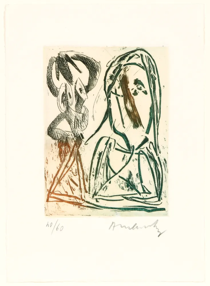 Acquaforte Alechinsky - Quelques vieilles lignes III