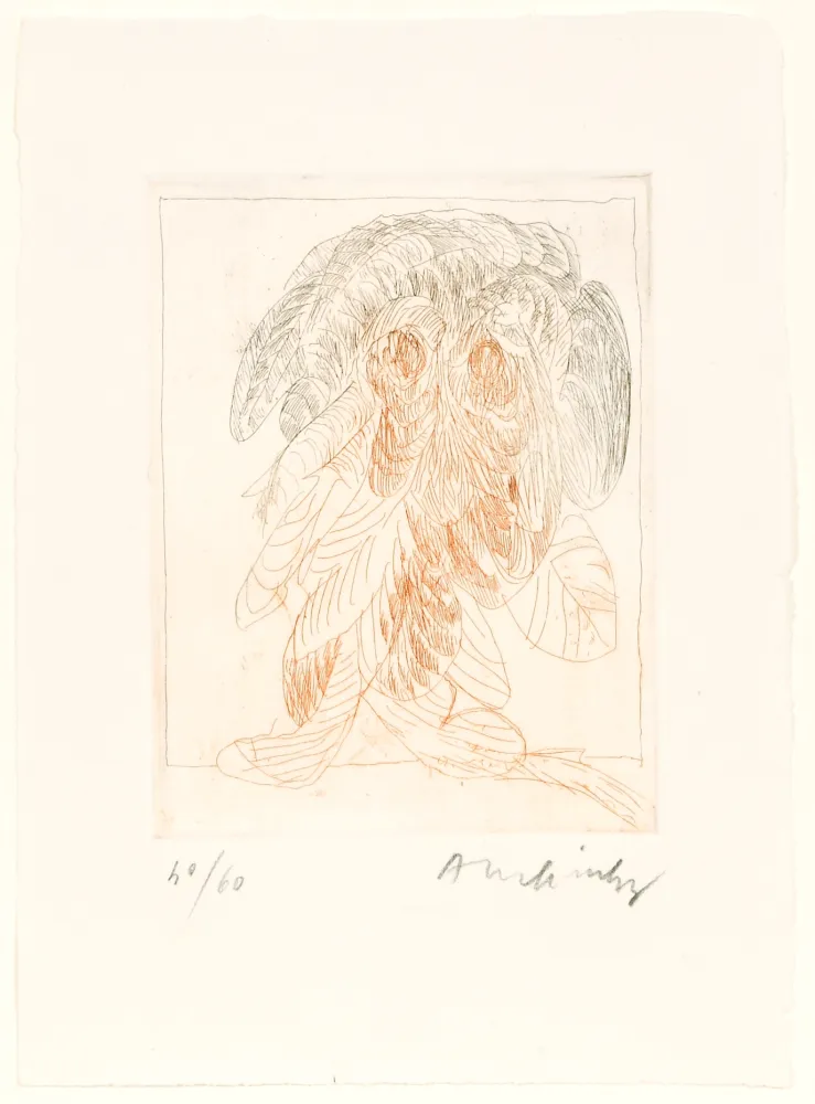 Acquaforte Alechinsky - Quelques vieilles lignes IV