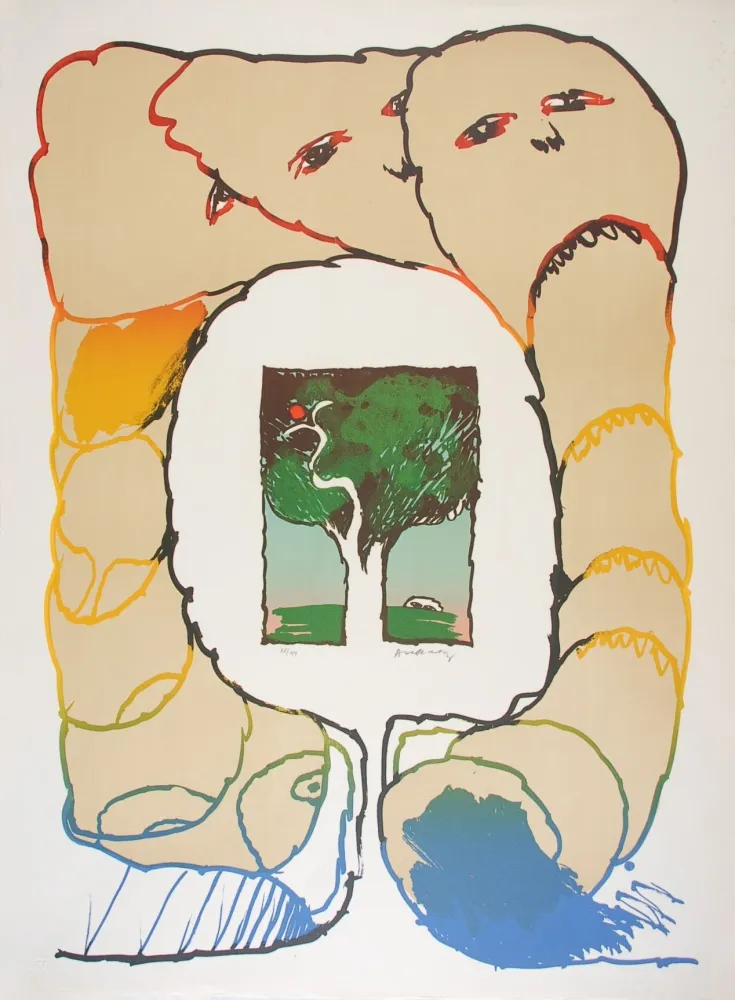 Litografia Alechinsky - Retour aux sources