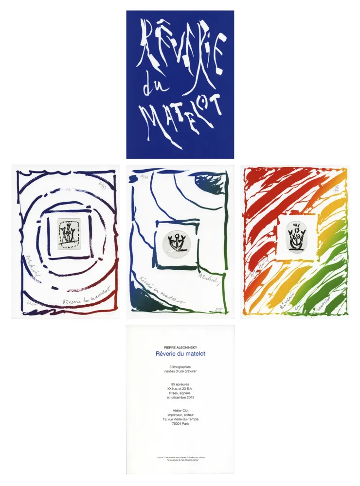 Incisione Alechinsky - Rêverie du Matelot I, II, III