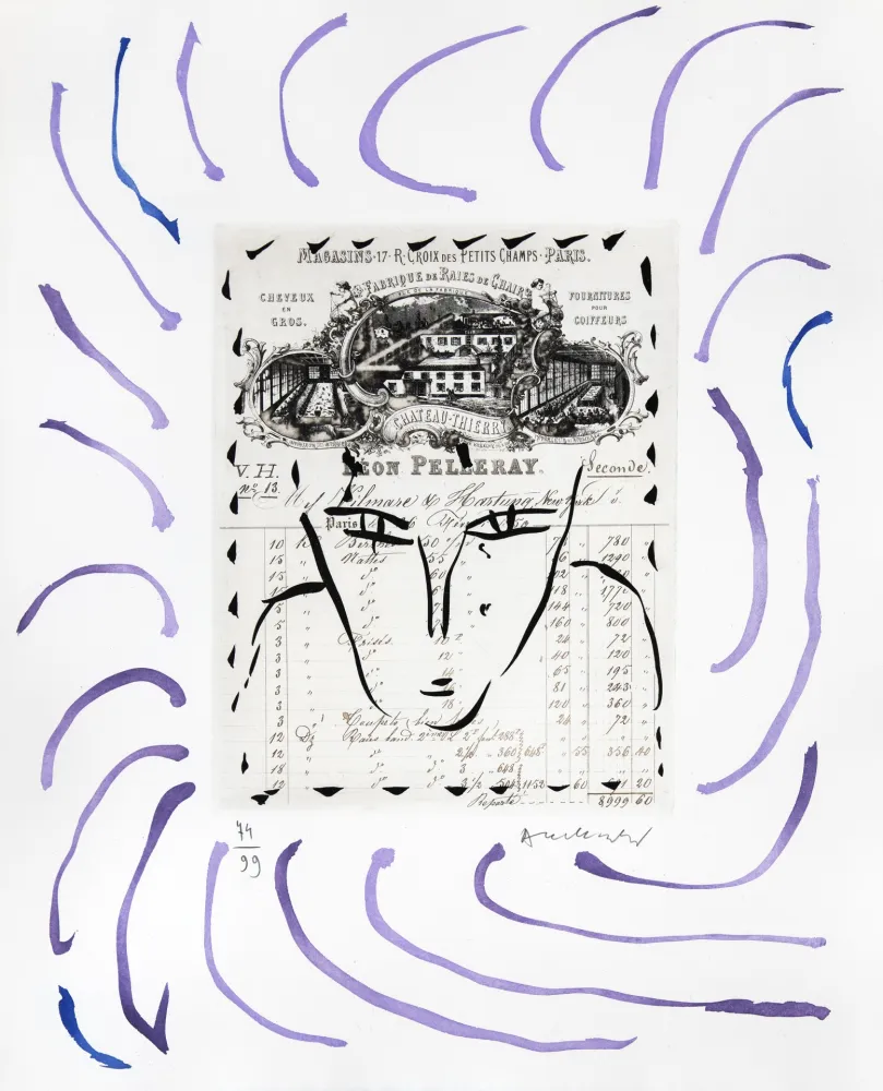 Incisione Alechinsky - Rue Croix-des Petits-Champs