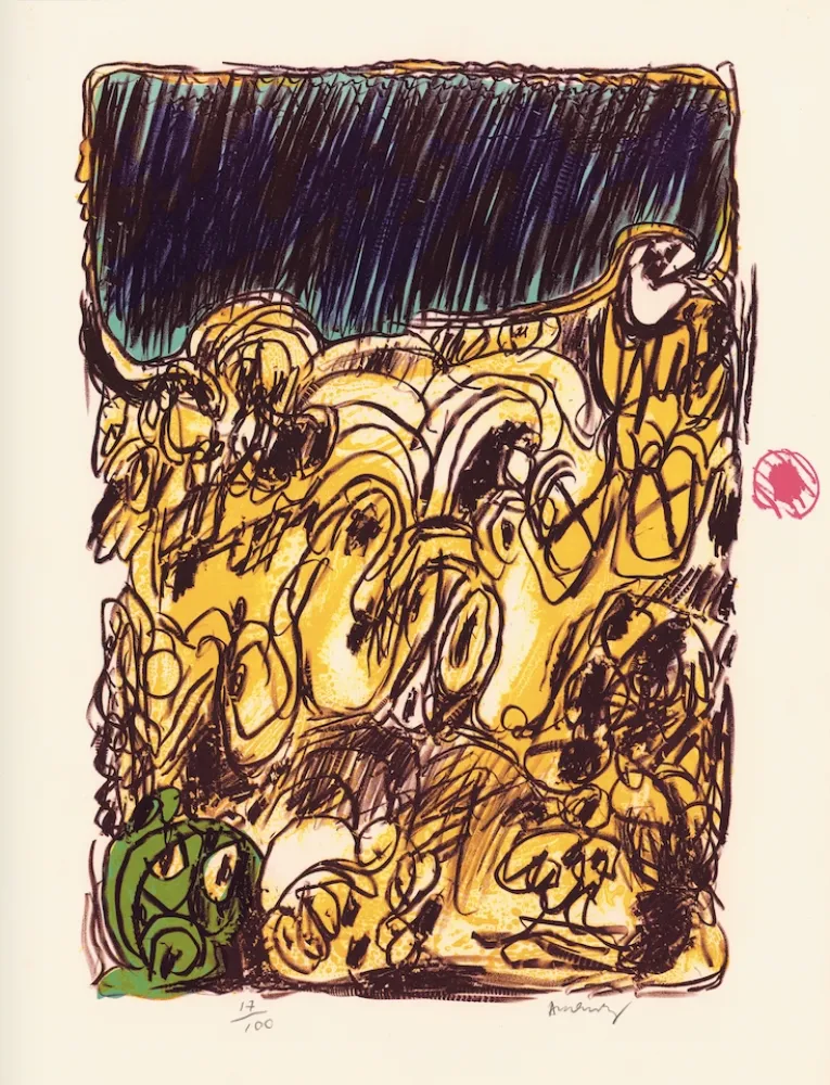 Litografia Alechinsky - Ruée