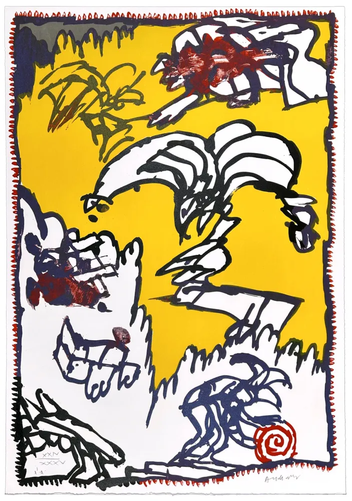 Litografia Alechinsky - Sans Titre