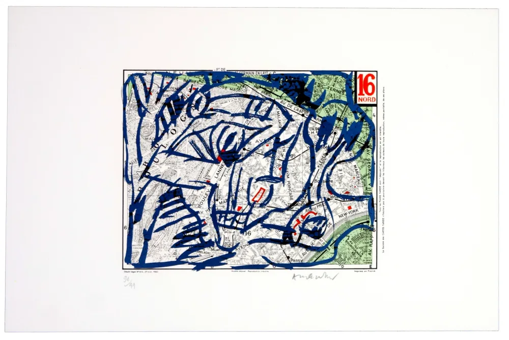 Litografia Alechinsky - Seizième arrondissement, Nord (Paris)