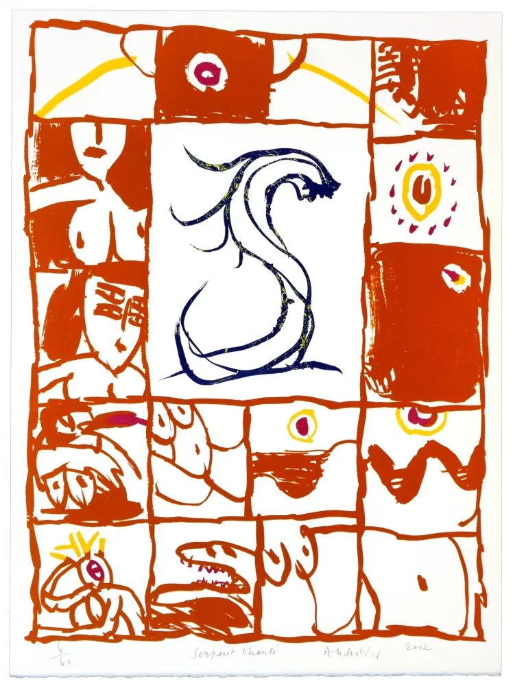 Litografia Alechinsky - Serpent chanté