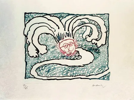 Acquaforte E Acquatinta Alechinsky - Serpent de Binche