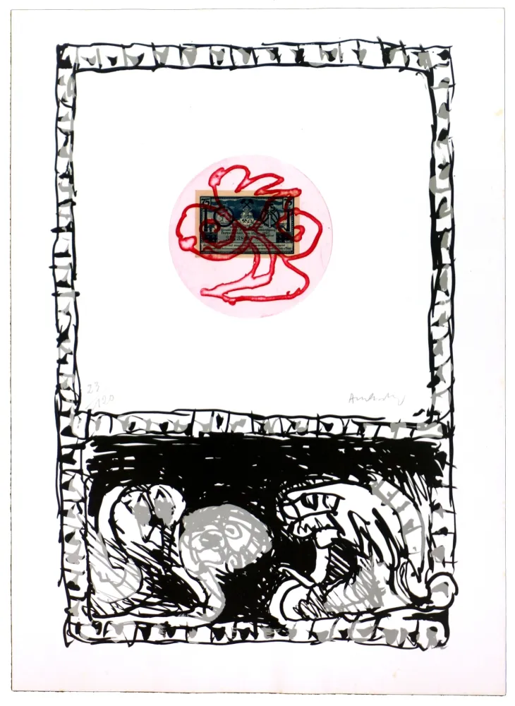 Acquaforte Alechinsky - Serpent V