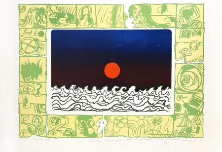 Incisione Alechinsky - Soleil cou coupé