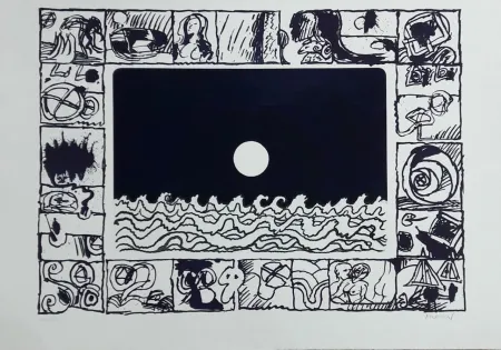 Incisione Alechinsky - Soleil cou coupé