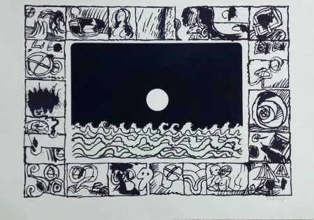 Incisione Alechinsky - Soleil cou coupé