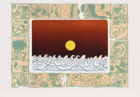 Acquaforte Alechinsky - Soleil cou coupé C