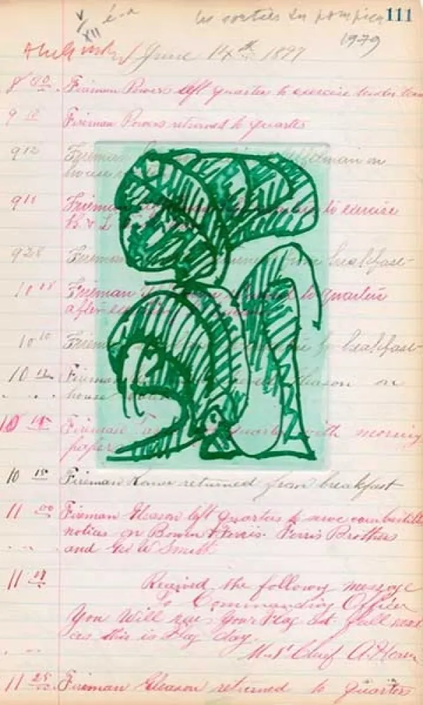 Incisione Alechinsky - Sorties de pompiers