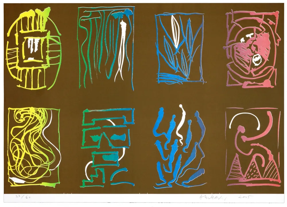 Litografia Alechinsky - Tapis et Caries