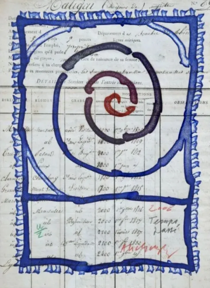 Incisione Alechinsky - Temps passé