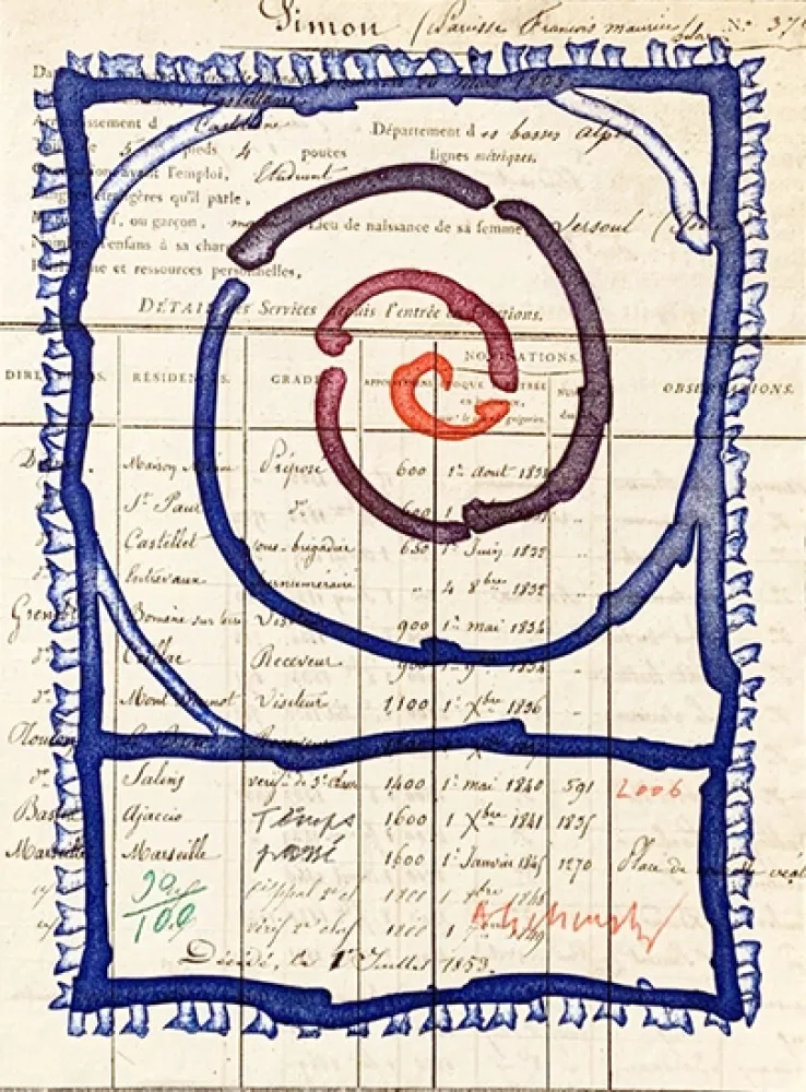 Incisione Alechinsky - Temps passé