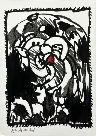 Non Tecnico Alechinsky -  Tête Bêche, 1987