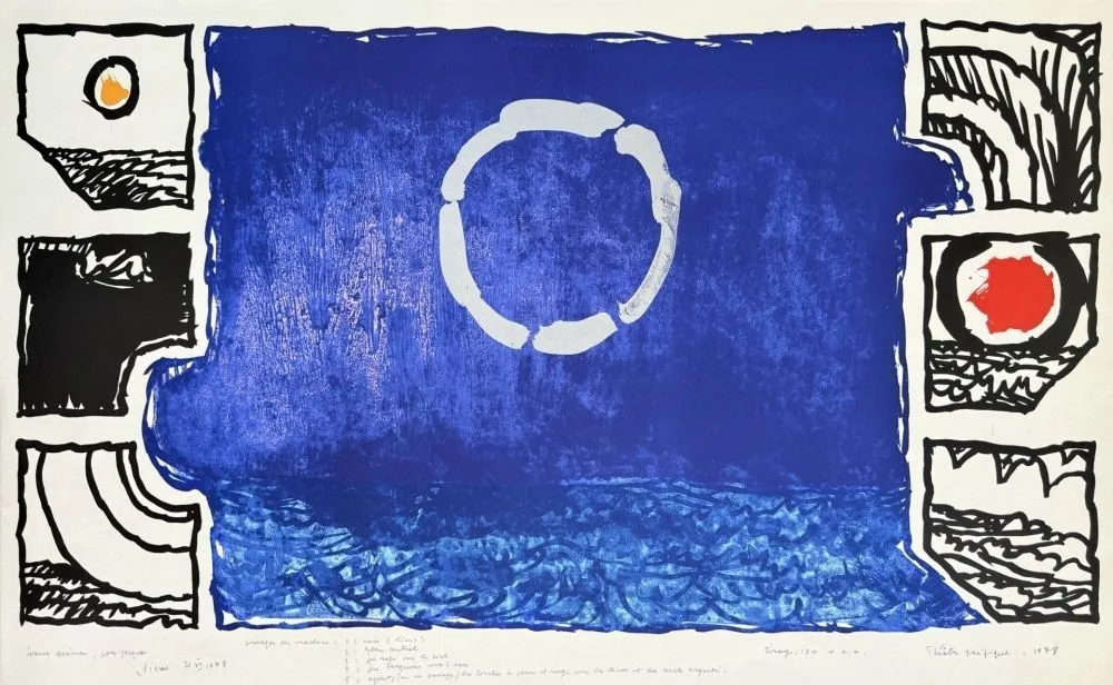 Litografia Alechinsky - Théatre pacifique