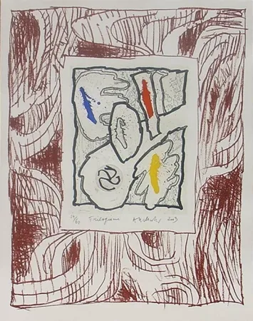 Incisione Su Legno Alechinsky - Trilogisme