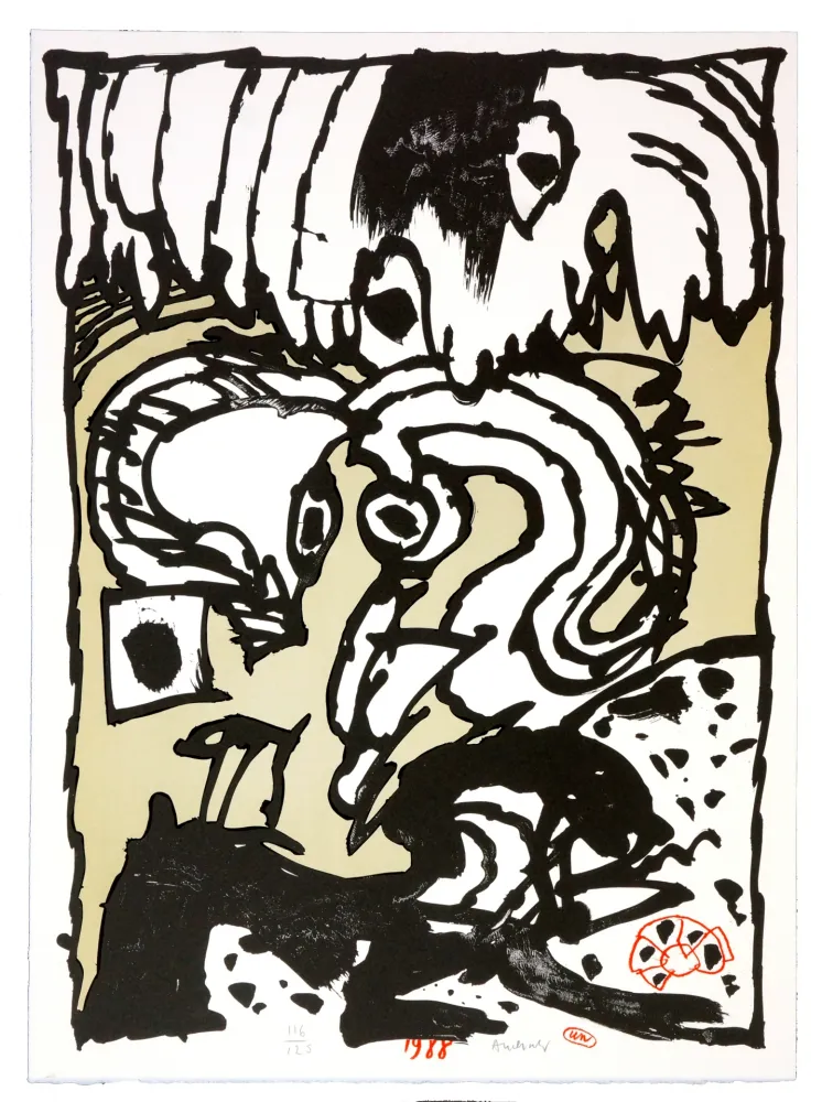 Litografia Alechinsky - Un