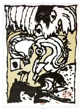 Litografia Alechinsky - Un