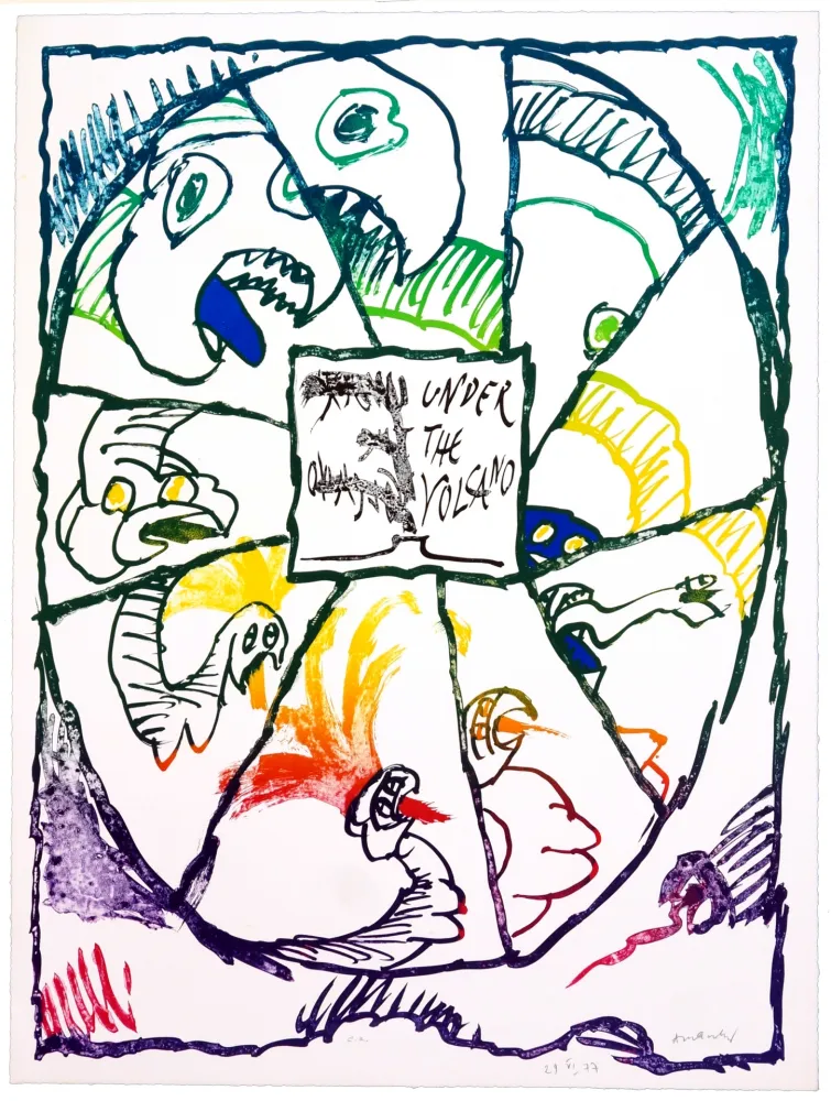 Litografia Alechinsky - Under de Volcano