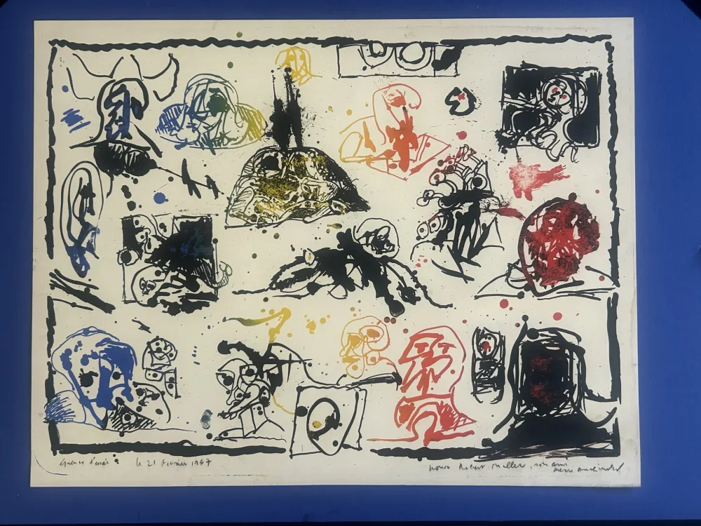 Litografia Alechinsky - Une pierre , deux passages 1967